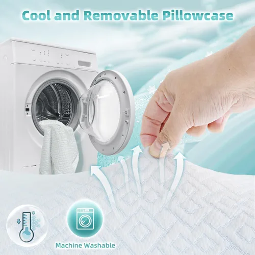 Vista 7 de Almohada de rodilla fresca para personas que duermen de lado, dolor de cadera de 4 pulgadas, almohada de piernas ajustable para múltiples usos