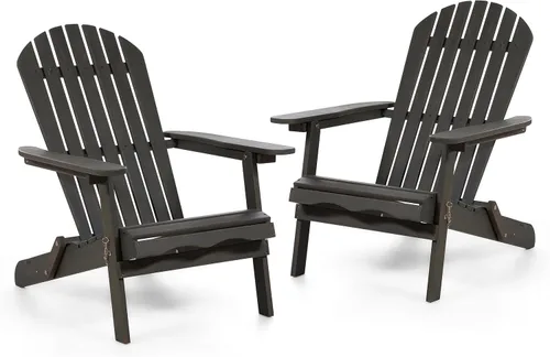 Vista 10 de Elk - Silla Adirondack de madera de eucalipto para patio al aire libre de 34 pulgadas de ancho para patio al aire libre, terraza, playa, jardín