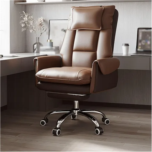 Vista 11 de Big and Tall Pu Leather Office Chair,Ergonomic Comfortable Wide Office Desk Computer Chair,High Back Office Chair with Wheels and Retractable Black