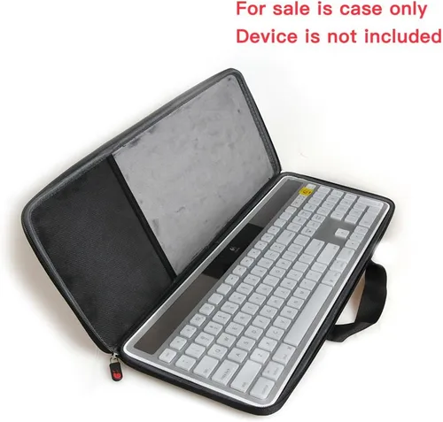 Vista 2 de Hermitshell Funda rígida de viaje para teclado de escritorio solar inalámbrico Logitech K750 (no compatible con MK750)