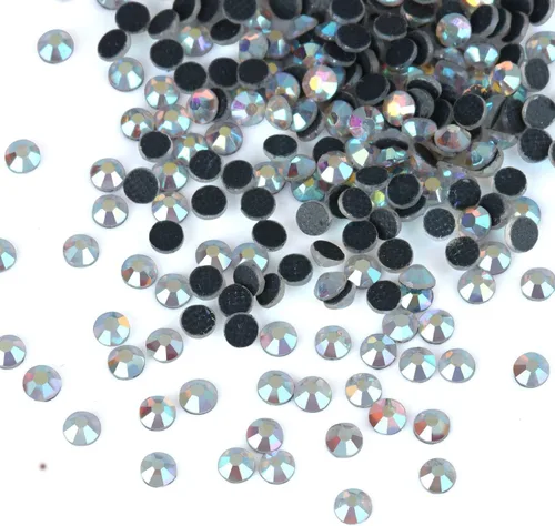 Vista 39 de 1440 piezas de diamantes de imitación termoadhesivos SS20 color púrpura2 con parte posterior plana, gemas de cristal de vidrio para ropa, camisas