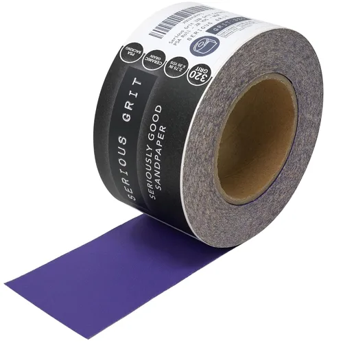Vista 8 de Serious Grit Rollo de papel de lija PSA de grano de cerámica de grano 40, rollo de lijado adhesivo resistente para tablero largo, papel de lija