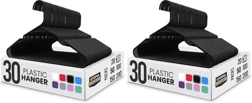 Vista 38 de Utopia Home - Perchas de Plástico Paquete de 50 - Percha para Ropa que Ahorra Espacio - Organizadores de Armario y Almacenamiento Duraderos
