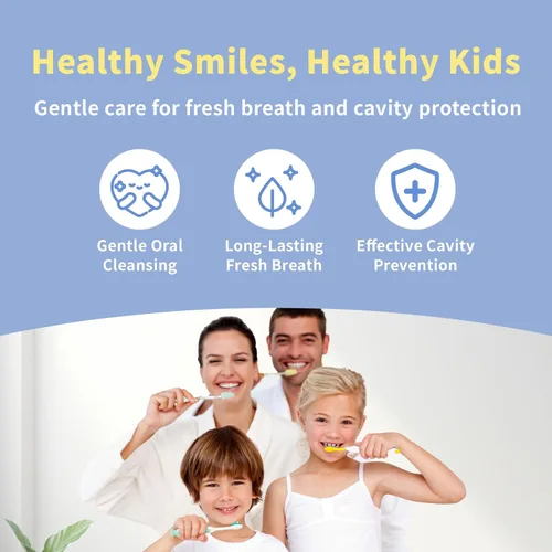 Vista 5 de oh care Spray bucal para niños, ayudante de pasta de dientes para niños pequeños, pasta de dientes para bebés sin flúor con protección contra