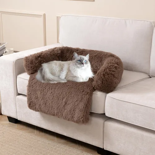 Vista 51 de Alfombrillas para Camas Tranquilas para Perros/Gatos, Almohadón Lavable y Extraíble para Perros, Funda de Sofá de Peluche de Pelo Largo