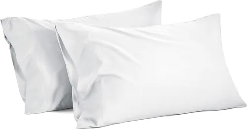 Vista 184 de BEDELITE - Juego de 2 fundas de almohada con solapa, tamaño estándar, rayón de bambú, frescas, suaves y transpirables, para personas calurosas