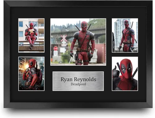 HWC Trading Ryan Reynolds Deadpool Presents 16 x 12 pulgadas (A3) Imagen impresa con autógrafo firmado para fanáticos de recuerdos de películas -