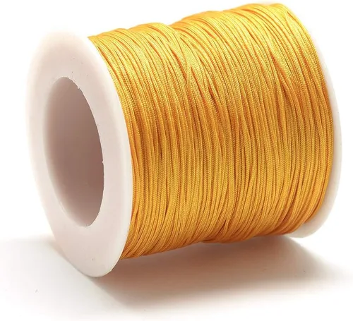 Vista 8 de Cheris - Cuerda de nailon para cuentas de 0.031 in, 328.1 ft, color negro, cuerda de macramé para hacer joyas, suministros de envoltura Kumihimo