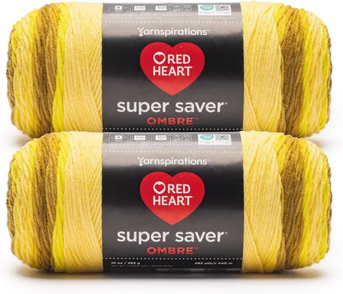 Vista 12 de Red Heart Hilo Super Saver, paquete de 3, tonos verdes, 3