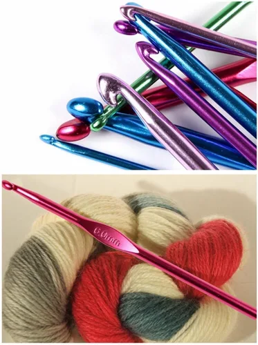 Vista 7 de Juego de ganchos de ganchillo, agujas de ganchillo para hilo, 102 piezas de accesorios de ganchillo con estuche de almacenamiento, agujas