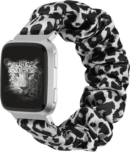 Vista 18 de TOYOUTHS Bandas Scrunchie compatibles con Fitbit Versa/Versa 2/Versa Lite Edición Especial para mujeres y hombres, linda correa de tela elástica