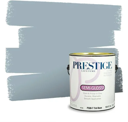 Vista 231 de Prestige Paints - Pintura exterior e imprimación en uno, 1 galón, plano, coincidencia comparable con Behr Misty Isle, P500-N-MQ5-62