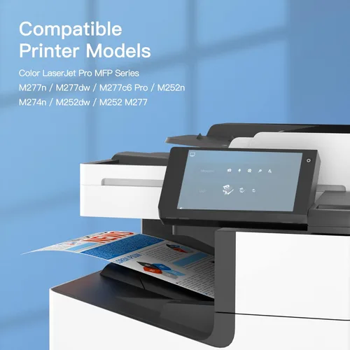 Vista 2 de GPC Image Cartucho de tóner compatible para HP 201X CF400X 201A CF401X CF402X CF403X CF400A compatible con LaserJet Pro MFP M277dw Toner M252dw