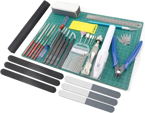 Vista 2 de Kit de herramientas profesionales de 33 piezas, modelador, herramientas básicas, juego de manualidades, kit de herramientas de construcción