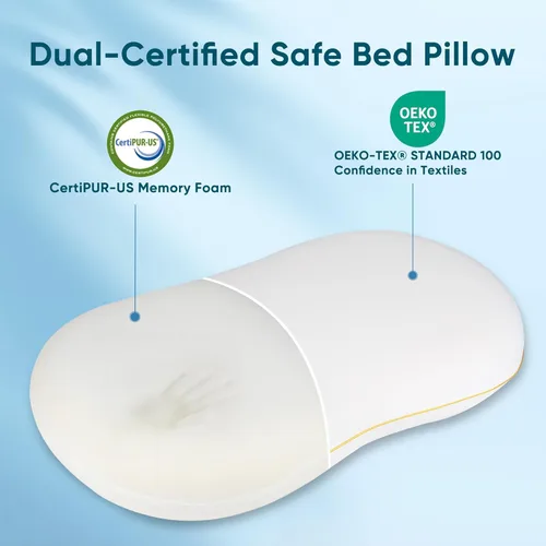 Vista 3 de Almohada cervical refrescante para dormir de lado, almohada cervical refrescante para dormir de lado, almohadas de espuma viscoelástica para dormir