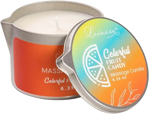 Vela de masaje, aceite de soja perfumado a baja temperatura, terapia de calor, loción de aceite corporal, aceite de karité natural, aceite de masaje de LUXMASA