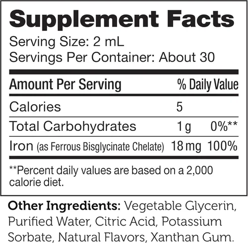 Vista 5 de Zahler Gotas de hierro, concentrado de hierro líquido, fórmula de hierro suave y sin estreñimiento, 2 onzas líquidas.