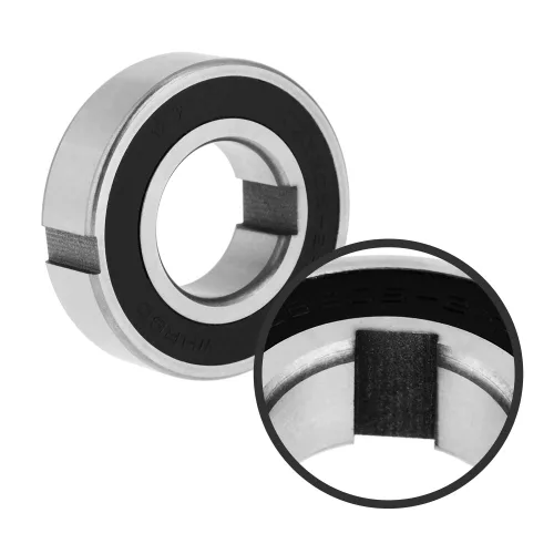 Vista 6 de CSK25PP Sprag embrague unidireccional, cojinete de embrague de rueda libre de doble chavetero N25* 2.047 * 0.591 in, para maquinaria textil