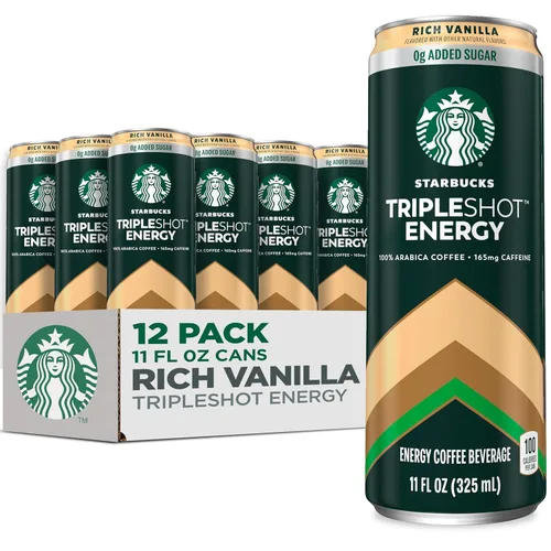 Vista 6 de Starbucks Tripleshot Coffee Energy Drink, Bold Mocha, latas de 11 fl oz (paquete de 12), Triple Blend, 165 mg de cafeína, vitaminas B, proteína