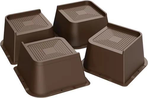 Vista 9 de Elevadores de cama de 2 pulgadas, 3 pulgadas, 4 pulgadas, 6 pulgadas u 8 pulgadas, elevadores de muebles resistentes, hasta 6000 libras, diseño
