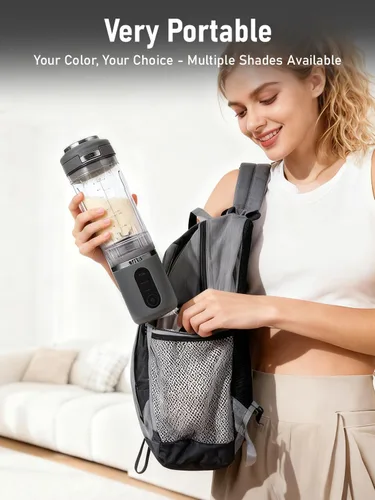 Vista 8 de RITUS VORTEX Pro - Licuadora portátil con recipiente extraíble para licuadoras de hielo, 3 programas, sin BPA, de 20 onzas, anillo magnético, apto