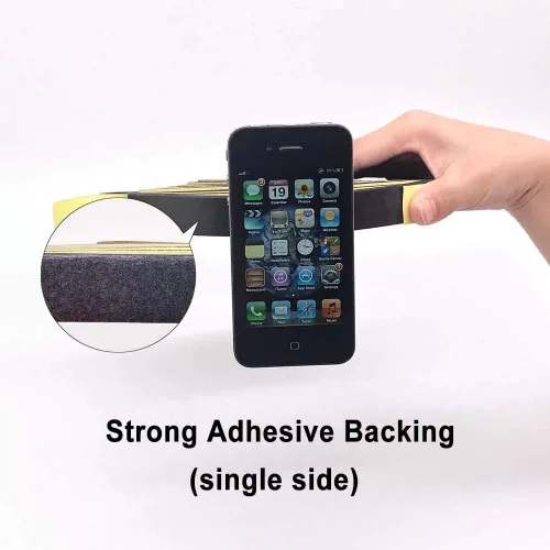 Vista 5 de Tiras adhesivas de espuma de 1 pulgada de ancho x 18 pulgadas en T, de neopreno, cinta de espuma de alta densidad para aislamiento de puertas