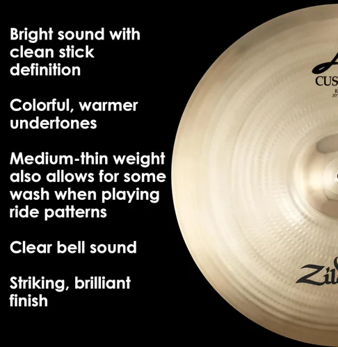 Vista 4 de Zildjian A20518 20 "A Custom Ride Cast Platillo