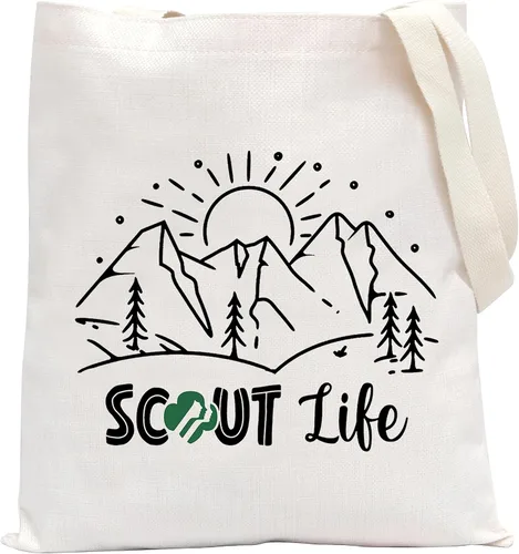 Vista 4 de POFULL Troop Leader Gift Troop Life Tote Bag Power Gift (Sco Life Tote bag)
