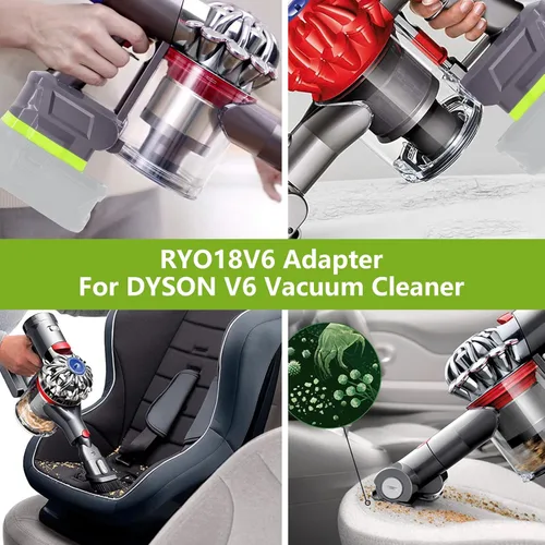 Vista 5 de URUN V6 Adaptador para aspiradora Dyson V6 Convertidor para Ryobi batería de litio de 18 V para batería V6 compatible con DC58 DC59 DC61 DC62 DC72