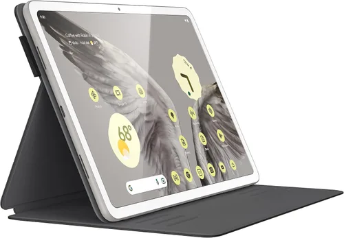 Vista 3 de Speck Funda y soporte para tableta Google Pixel 2023 – Diseño plegable delgado, ángulos de visión ajustables, protección de lente de cámara Soporte