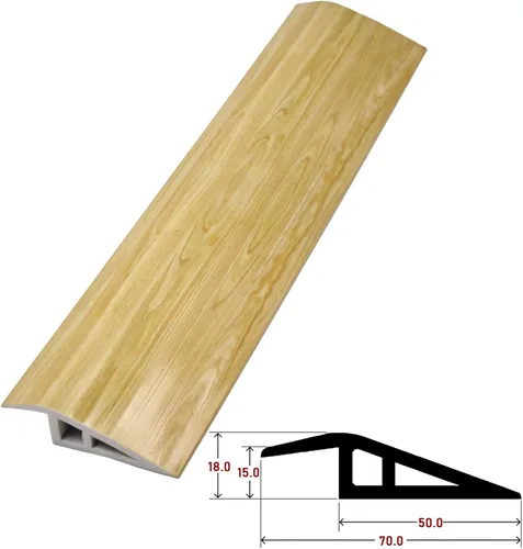 Vista 2 de Vinyl Interior Floor Transition Strip, Self Adhesive, Threshold Ramps, Overlap Edging Trim for LaminateFloor MatCarpet and Tile, Threshold Reducer