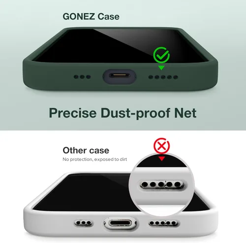 Vista 1164 de GONEZ Funda magnética para iPhone 14, compatible con Magsafe, con protector de pantalla + protector de cámara, forro de microfibra antiarañazos