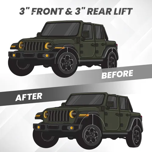 Vista 2 de maXpeedingrods Kit de elevación de 3 pulgadas para Jeep Grand Cherokee WK 2005-2010, Commander XK 2006-2010, espaciadores de suspensión de puntal