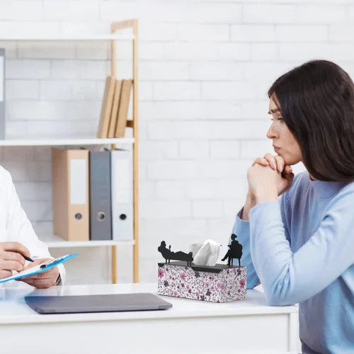 Vista 9 de Artori Design Funda rectangular para caja de pañuelos en su tratamiento, regalos de psicóloga, regalos de agradecimiento para mujeres, terapeuta