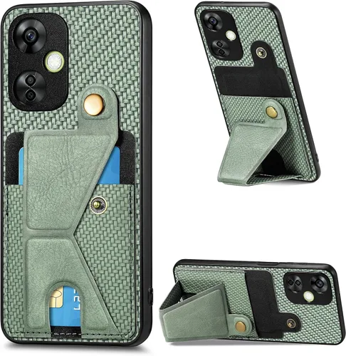 Vista 43 de Funda para Oppo K10x / OnePlus Nord CE 2 Lite 5G Funda para Realme 9 5G / 9 Pro / Q5 / V25 Funda de piel sintética con ranuras para tarjetas