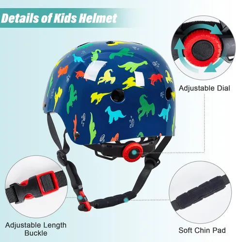 Vista 3 de Bienbee - Casco para niños pequeños, casco de patineta para bicicleta, equilibrio, bicicleta, scooter, para niñas y niños de 1-3-5-8-14 años