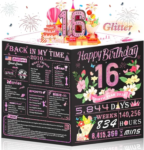 Vista 31 de Tarjetas de cumpleaños 90 para mujeres y hombres, ideas de regalo de cumpleaños 3D emergentes para abuela, mamá, papá, divertidas decoraciones