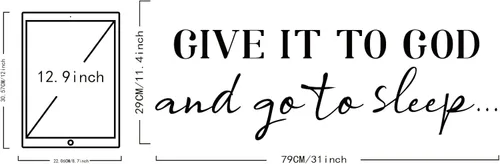 Vista 2 de SUPERDANT Calcomanías de Pared Give It to God Citas Pegatinas de Pared Arte en Vinilo Calcomanías Decorativas Bricolaje Dichos Arte en Vinilo