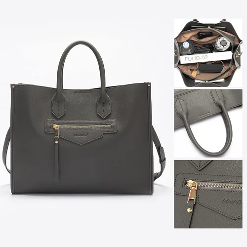 Vista 4 de Tote Bag for Women Waterproof PU Leather Bag Business Briefcase Large Capacity Handbag Shoulder Bag Office Work Bag