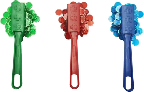 SEETOOOGAMES Juego de chips de bingo de varita magnética, 300 fichas de metal con 3 varitas magnéticas para aula, aprendizaje de ciencias, conteo,