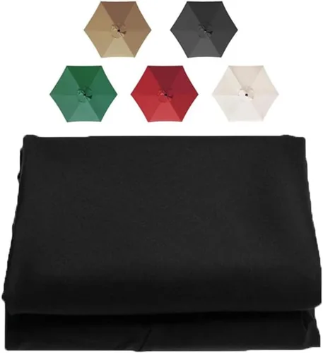 Vista 14 de NILZA Toldo redondo de repuesto para sombrilla con 8 varillas, 6 varillas de 9 pies, cubierta superior para parasol, cubierta superior para Beige