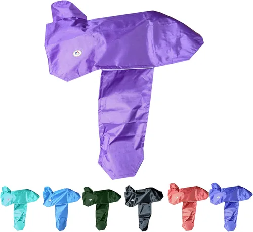Vista 10 de Majestic Ally Funda impermeable reflectante 1000D para sillín occidental, correas elásticas para fijar de forma segura cada esquina y guardabarros