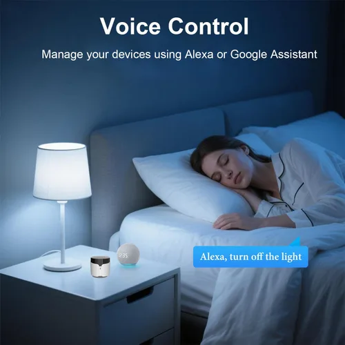Vista 3 de Broadlink RM5plus - Control remoto infrarrojo universal, control de voz con Alexa y Google Home, concentrador de hogar inteligente Wi-Fi para TV, CA