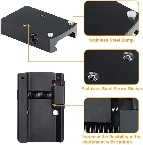 Vista 3 de ohhunt Optics Picatinny - Soporte compatible con holosun 407C/507C/508T y para RMR Footprint Red Dot