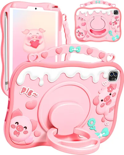 Vista 16 de Funda para iPad Air 3/Pro de 10.5 pulgadas - Niños Adolescentes Cool Cartoon Astronauta Space Men 3D Silicona Tablet Cover con soporte para iPad