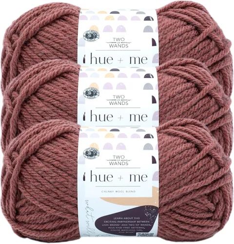 Vista 66 de Lion Brand Yarn, Hue + Me - Hilo grueso para tejer a ganchillo, tejer y manualidades, agave, 1 paquete