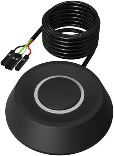 Vista 5 de DKE Botón de encendido para PC, caja de computadora de escritorio, interruptor de encendido y apagado HDD Push Computer Host Button Suministro