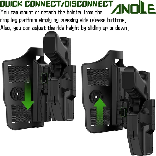 Vista 3 de Universal Holster for Most Popular Full Size and Compact Pistols, Fit Glock S&W Sig Sauer Ruger Taurus Beretta CZ Walther Browning