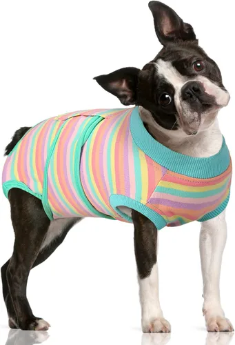 Vista 33 de FUAMEY Traje de Recuperación para Perros Machos, Trajes de Cirugía de Castración para Perros, Camisas de Esterilización para Cachorros Hembra