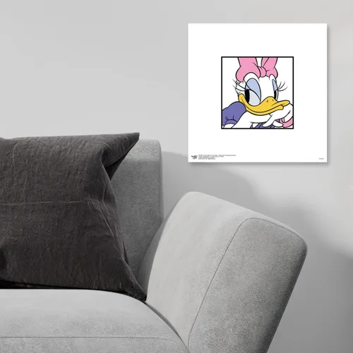 Vista 3 de Trends International Gallery Pops Disney Mickey and Friends - Arte de pared sonriente de Daisy Duck Expressions, versión sin marco, 12 x 12 pulgadas